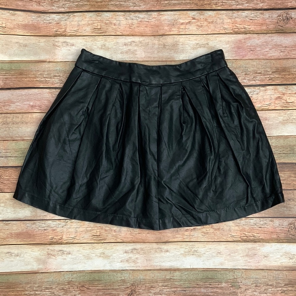 Sapphire Ink Faux Leather Skirt